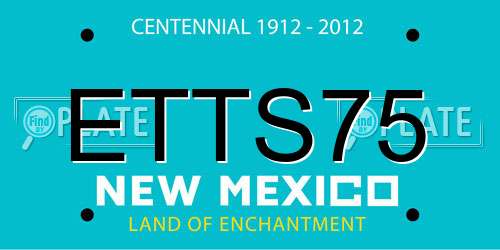 ETTS75 New Mexico License Plate
