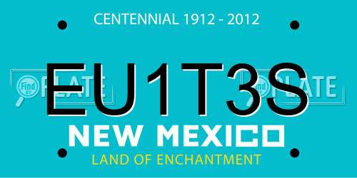 EU1T3S New Mexico License Plate