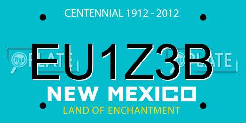 EU1Z3B New Mexico License Plate