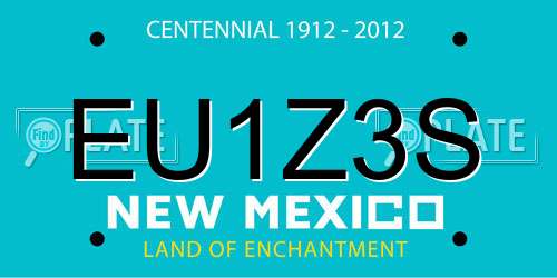 EU1Z3S New Mexico License Plate