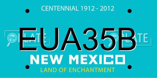 EUA35B New Mexico License Plate