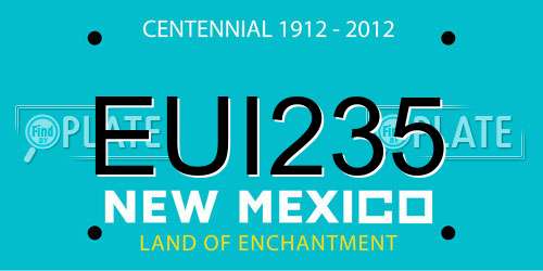 EUI235 New Mexico License Plate