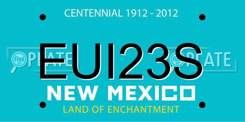 EUI23S New Mexico License Plate