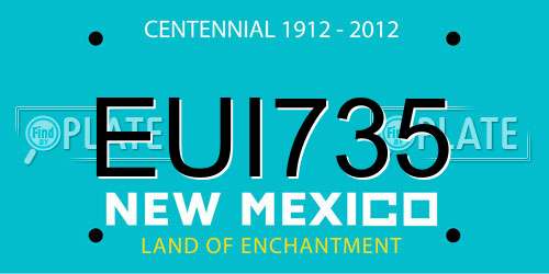 EUI735 New Mexico License Plate