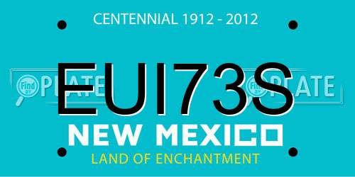 EUI73S New Mexico License Plate