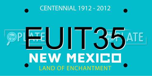 EUIT35 New Mexico License Plate