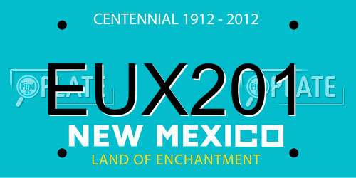 EUX201 New Mexico License Plate