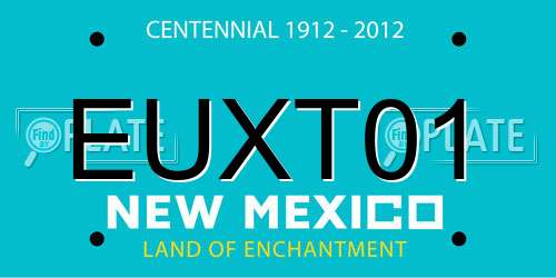 EUXT01 New Mexico License Plate