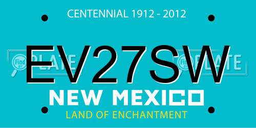 EV27SW New Mexico License Plate