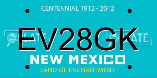 EV28GK New Mexico License Plate
