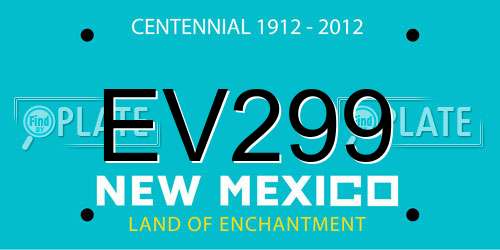 EV299 New Mexico License Plate