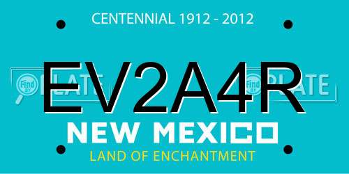 EV2A4R New Mexico License Plate