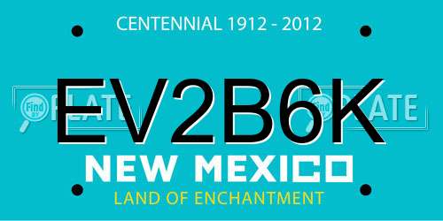 EV2B6K New Mexico License Plate
