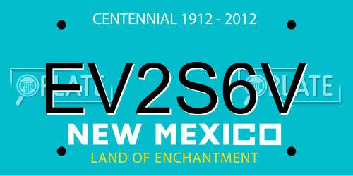 EV2S6V New Mexico License Plate