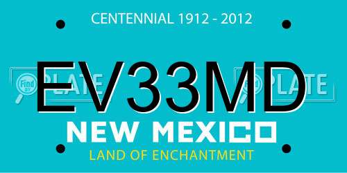 EV33MD New Mexico License Plate
