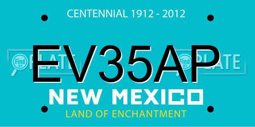 EV35AP New Mexico License Plate