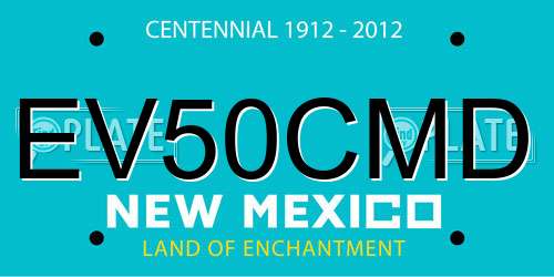 EV50CMD New Mexico License Plate
