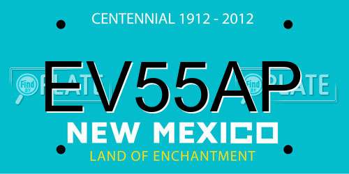 EV55AP New Mexico License Plate