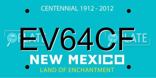 EV64CF New Mexico License Plate