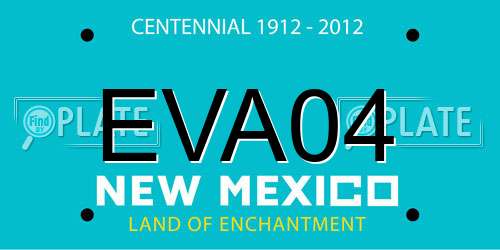 EVA04 New Mexico License Plate