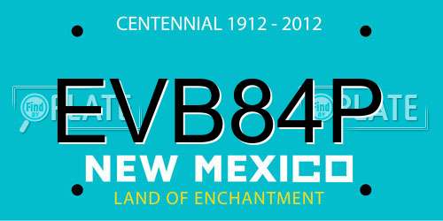 EVB84P New Mexico License Plate