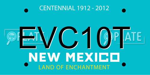 EVC10T New Mexico License Plate