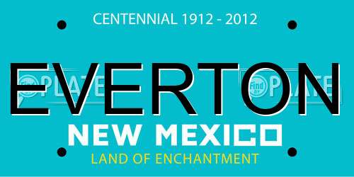 EVERTON New Mexico License Plate