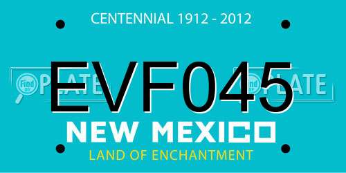 EVF045 New Mexico License Plate