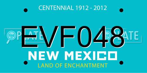 EVF048 New Mexico License Plate
