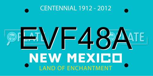 EVF48A New Mexico License Plate