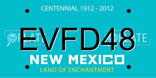 EVFD48 New Mexico License Plate
