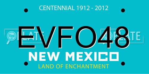 EVFO48 New Mexico License Plate