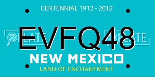 EVFQ48 New Mexico License Plate
