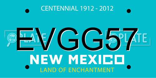 EVGG57 New Mexico License Plate