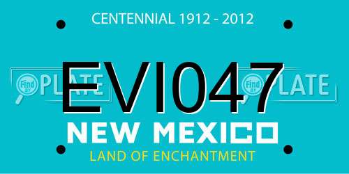 EVI047 New Mexico License Plate