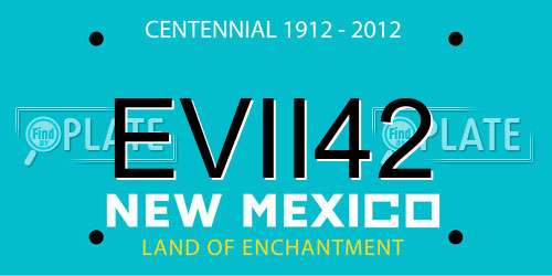 EVII42 New Mexico License Plate