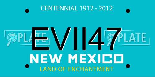 EVII47 New Mexico License Plate