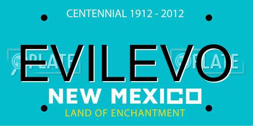 EVILEVO New Mexico License Plate