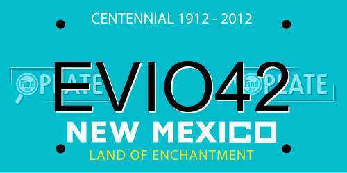 EVIO42 New Mexico License Plate