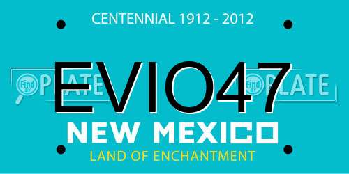 EVIO47 New Mexico License Plate