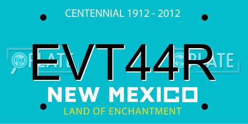 EVT44R New Mexico License Plate