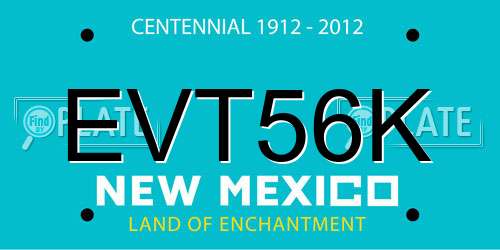 EVT56K New Mexico License Plate