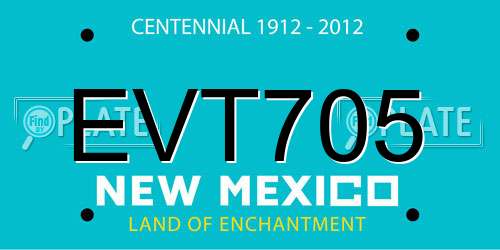 EVT705 New Mexico License Plate