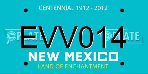 EVV014 New Mexico License Plate