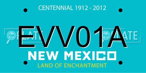EVV01A New Mexico License Plate