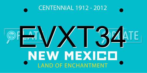 EVXT34 New Mexico License Plate