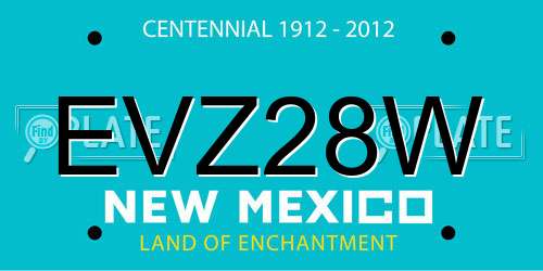 EVZ28W New Mexico License Plate