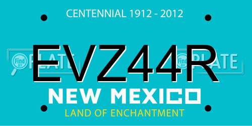 EVZ44R New Mexico License Plate