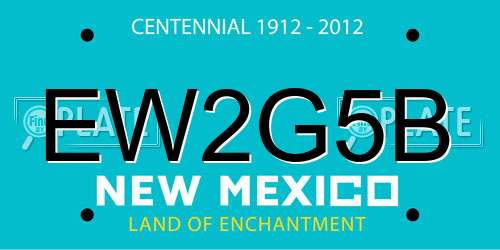 EW2G5B New Mexico License Plate