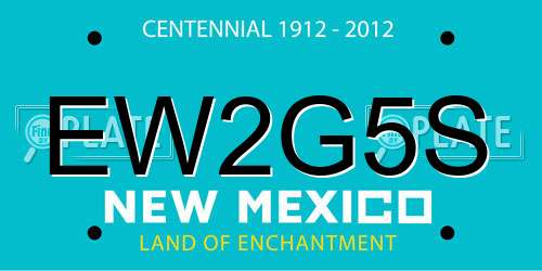 EW2G5S New Mexico License Plate